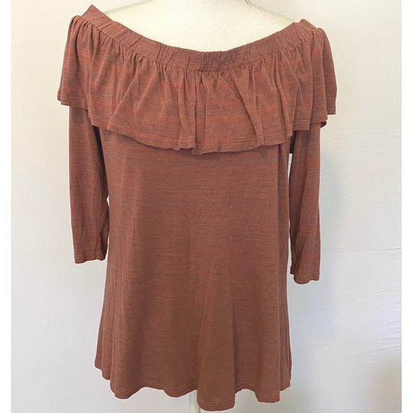 Anthropologie DOLAN Left Coast Charla Off Shoulder Top Size Large - Picture 2 of 7